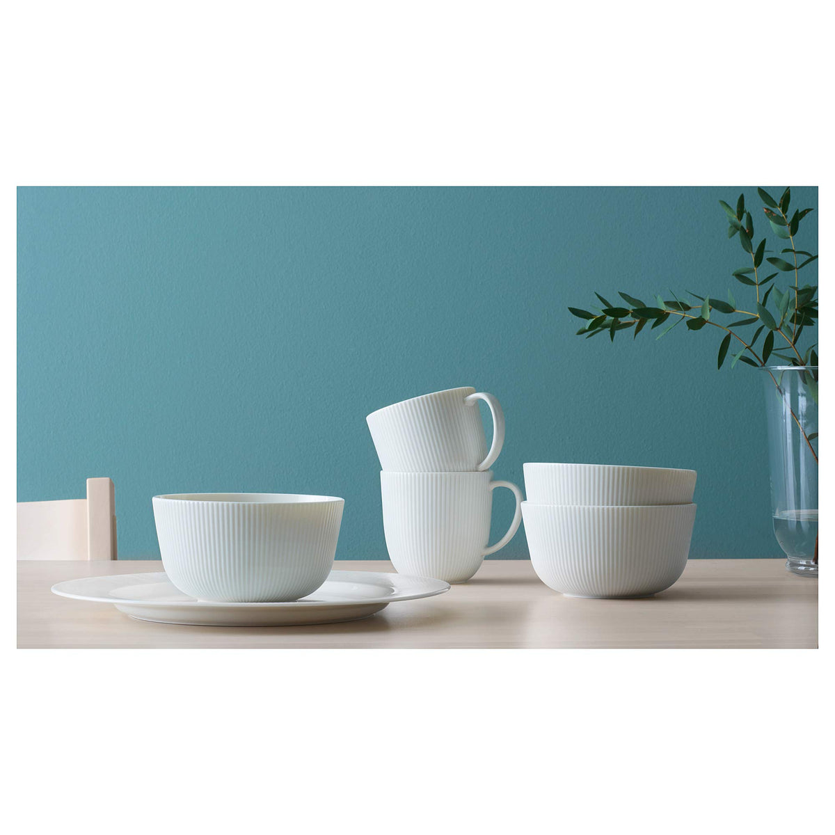 IKEA OFANTLIGT Ciotola, 13 cm, Bianco - Porcellana, Moderno, Ciotola, 0,5 L