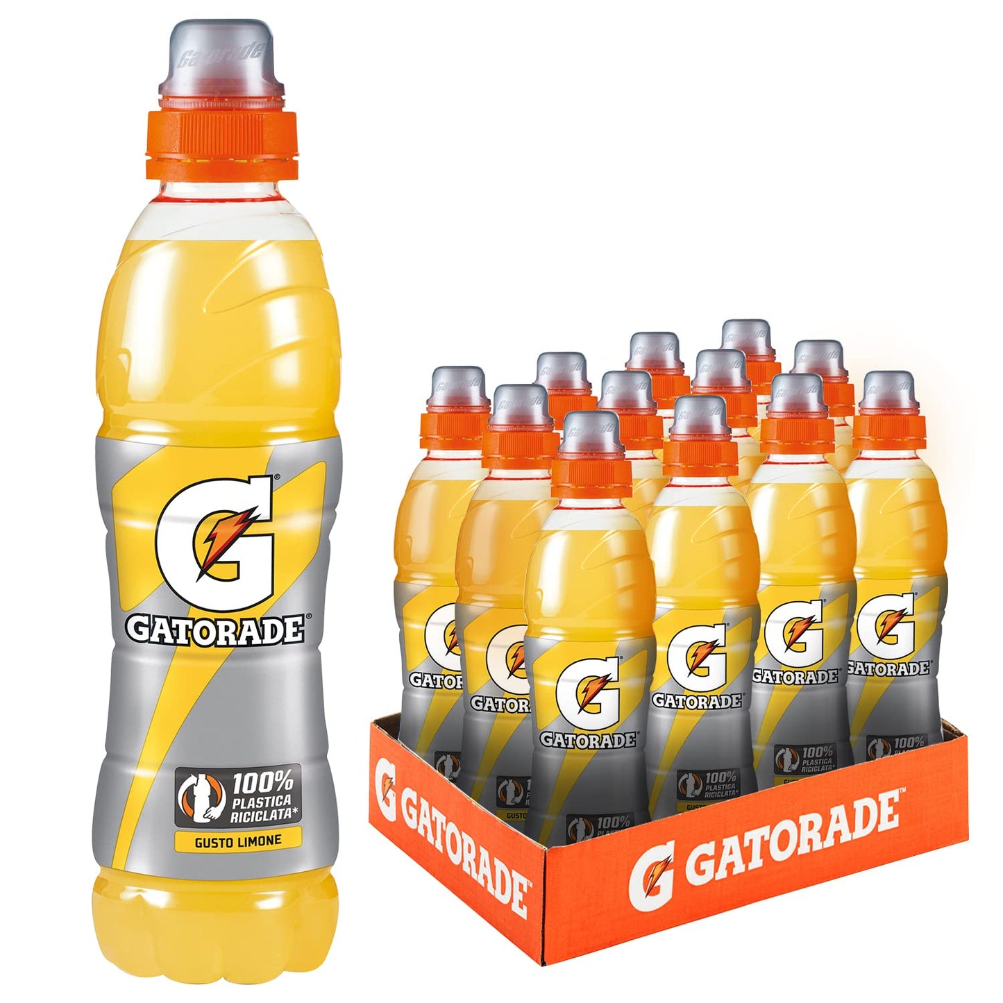 Gatorade, Sport Drink, Bevanda sportiva non Gassata Gusto Limone, Aiuta il Reintegro dei Sali Minerali Persi, Formato da 12x500 ml