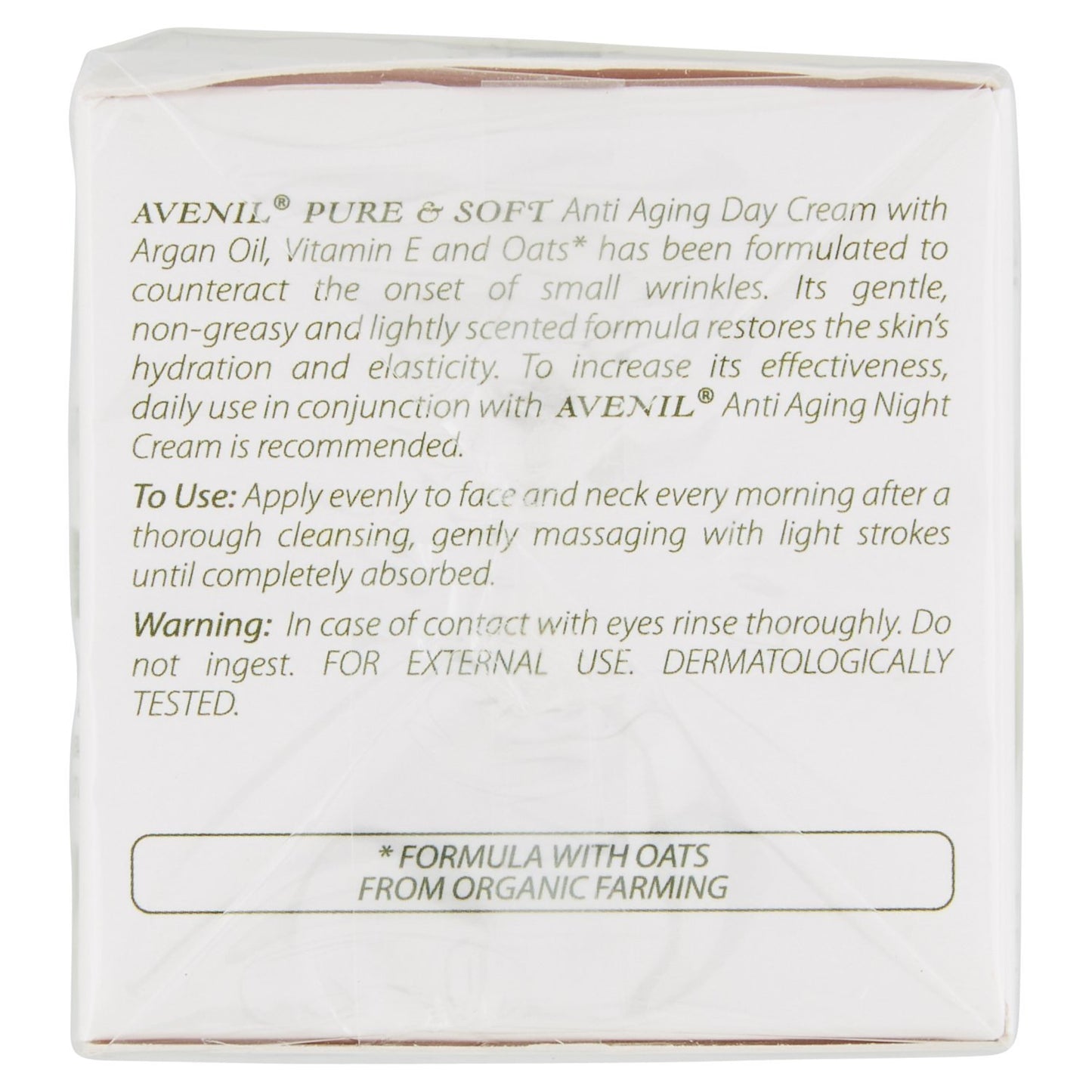 Avenil Pure & Soft Crema Viso Giorno Antiet, Latte & Avena Bio, 50ml