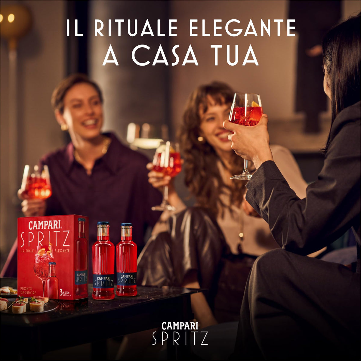 Campari Spritz - Aperitivo Alcolico Pronto da Servire, 3 Bottigliette x 17.5 cl, 10,5% Vol