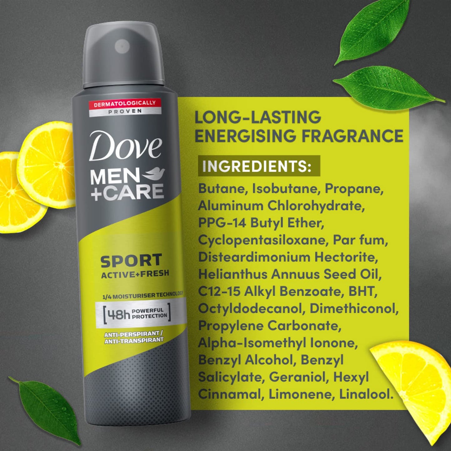 Dove Men+Care DMC, Deodorante Uomo Spray Sport Active, 150 ml