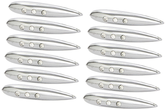 Bottari 29041 29041 12Pz. Salvaporta Crystal - Adesivi - Colore Cromo/Cristallo Trasparente, Cromo, Set di 12