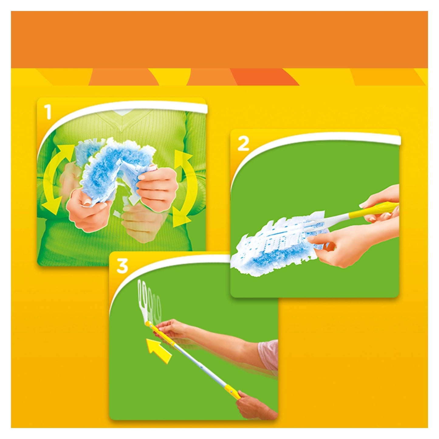 Swiffer Starter Kit Duster XXL Scopa con 1 Manico + 2 Piumini Ricarica di Ricambio