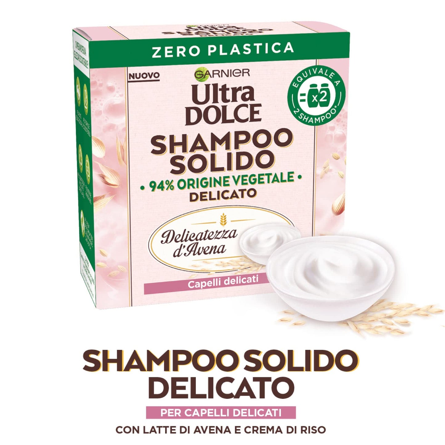 Garnier Ultra Dolce Shampoo Solido Tesori di Miele Capelli Fragili + Delicatezza D'Avena Capelli Normali + Illuminante Camomilla e Calendula Capelli Chiari - 3 Shampoo Solidi da 60g