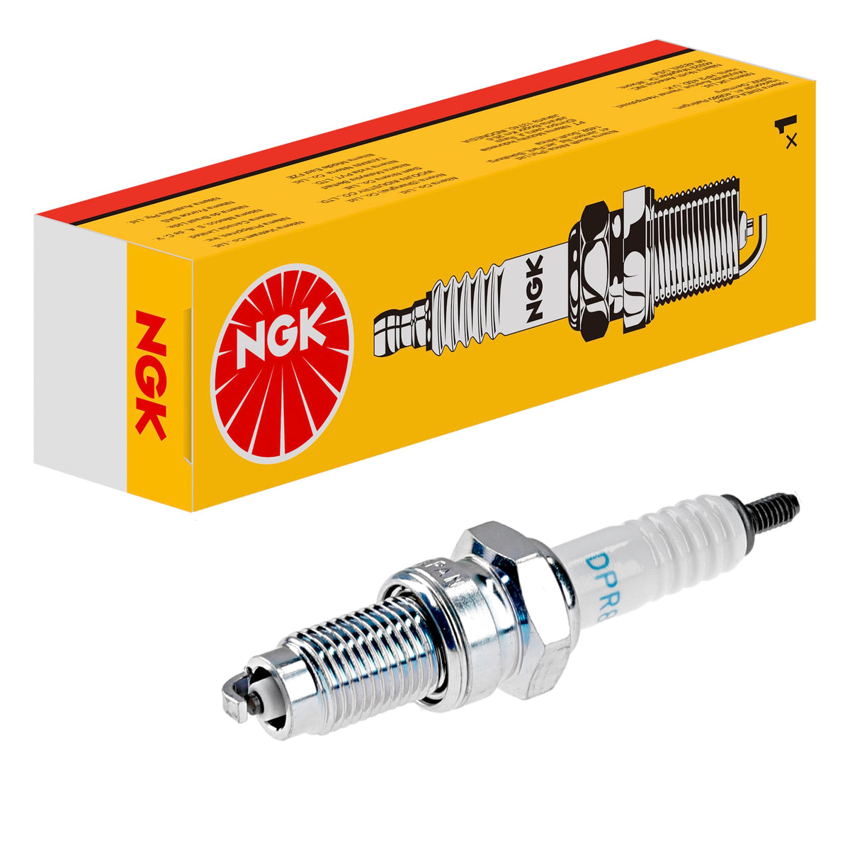 Candela di accensione NGK DPR8Z, 4730| Yellow Box | 1 pezzo