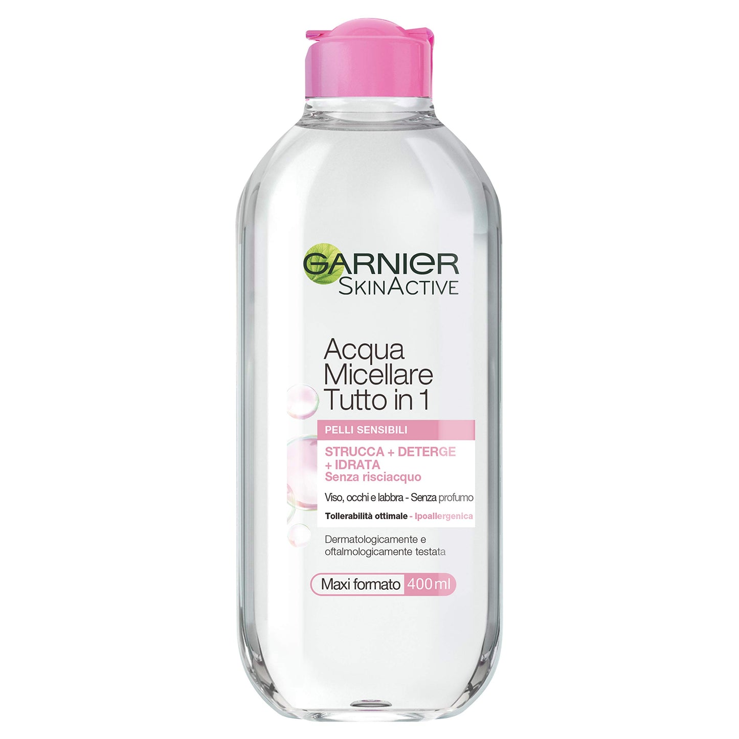 Garnier Kit Acqua Micellare Tutto in 1, Strucca, Deterge e Idrata senza Risciaquo, 2 Micellari 400 ml + Mini Micellare 100 ml, Confezione da 3