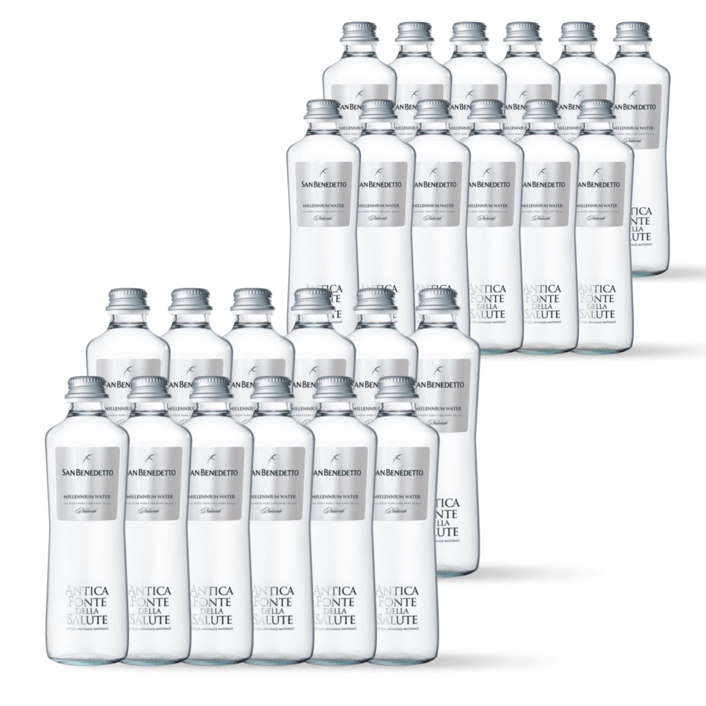 Acqua San Benedetto Minerale Naturale Antica Fonte della Salute | Premium Water | Confezione da 24 Bottiglie in Vetro da 330ml