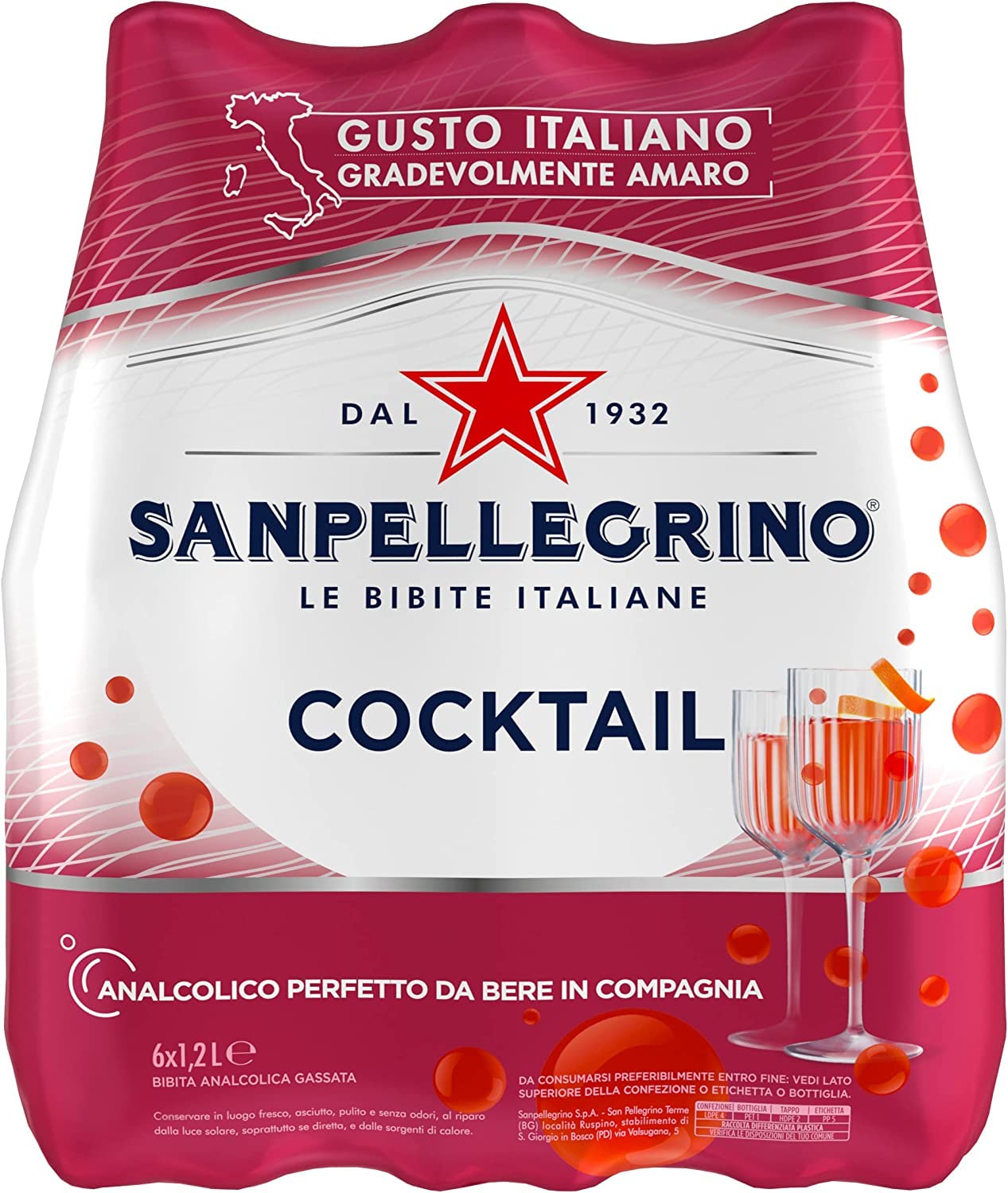 San Pellegrino Cocktail Zenzero Aperitivo Amaro PET 1,25l Italian Soft Drink