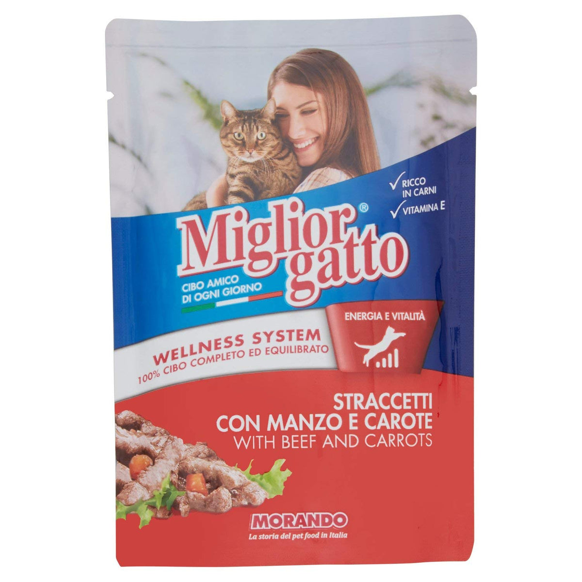 Migliorgatto Pouch strips Beef and Carrots