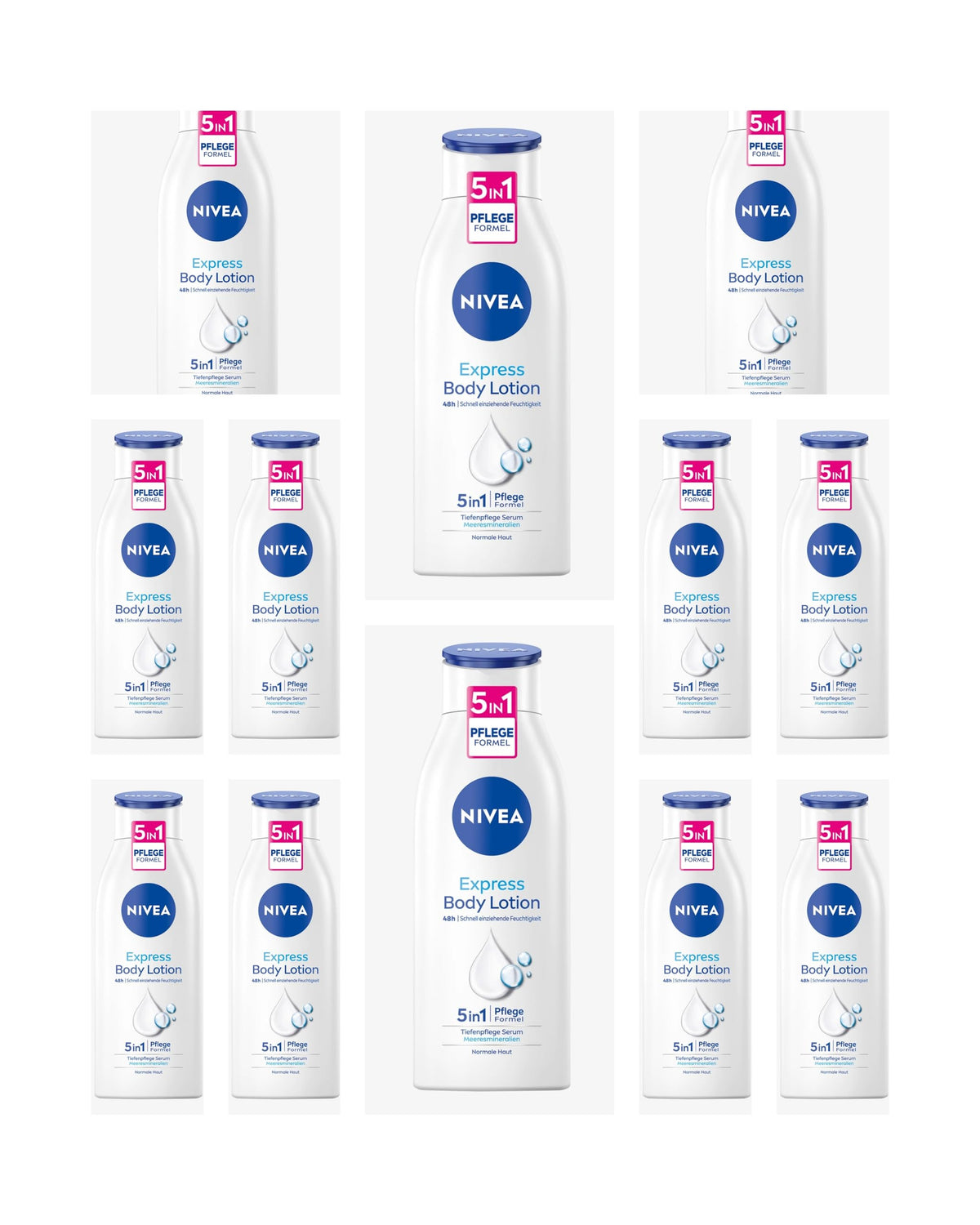 12 x NIVEA Crema Corpo Idratante Express Pelle Normale 250 Ml