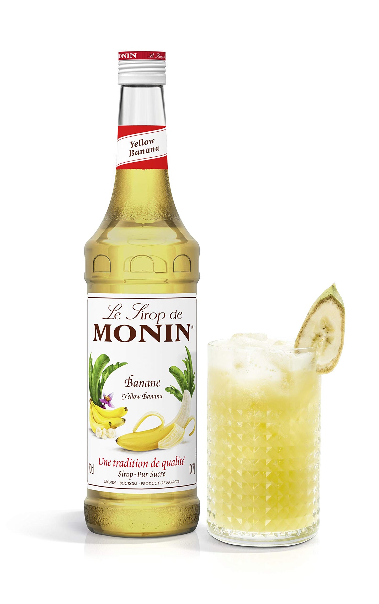 MONIN Sciroppo di Banana Giallo Premium, 700 ml