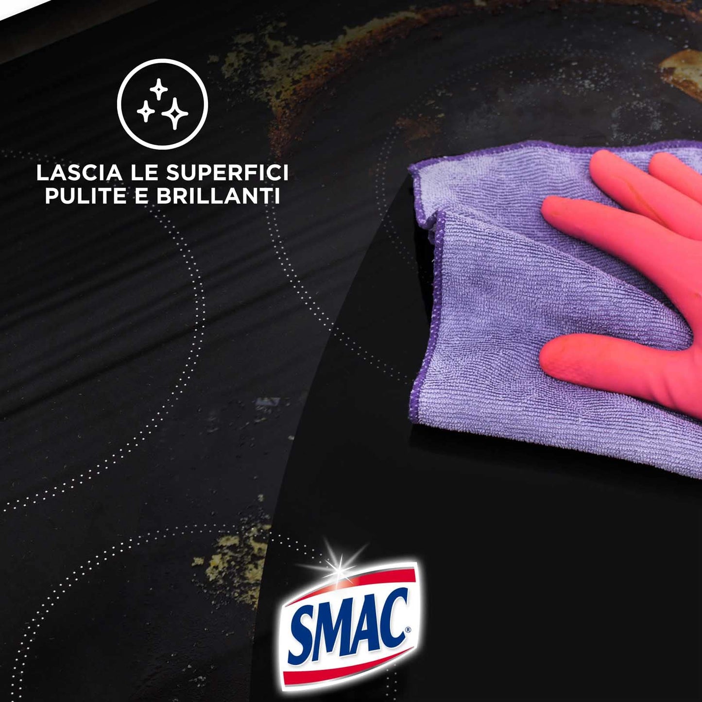 Smac - Sgrassatore Spray per Superfici Moderne e Delicate, Detergente per Casa e Cucina, 500ml x 4 Pezzi