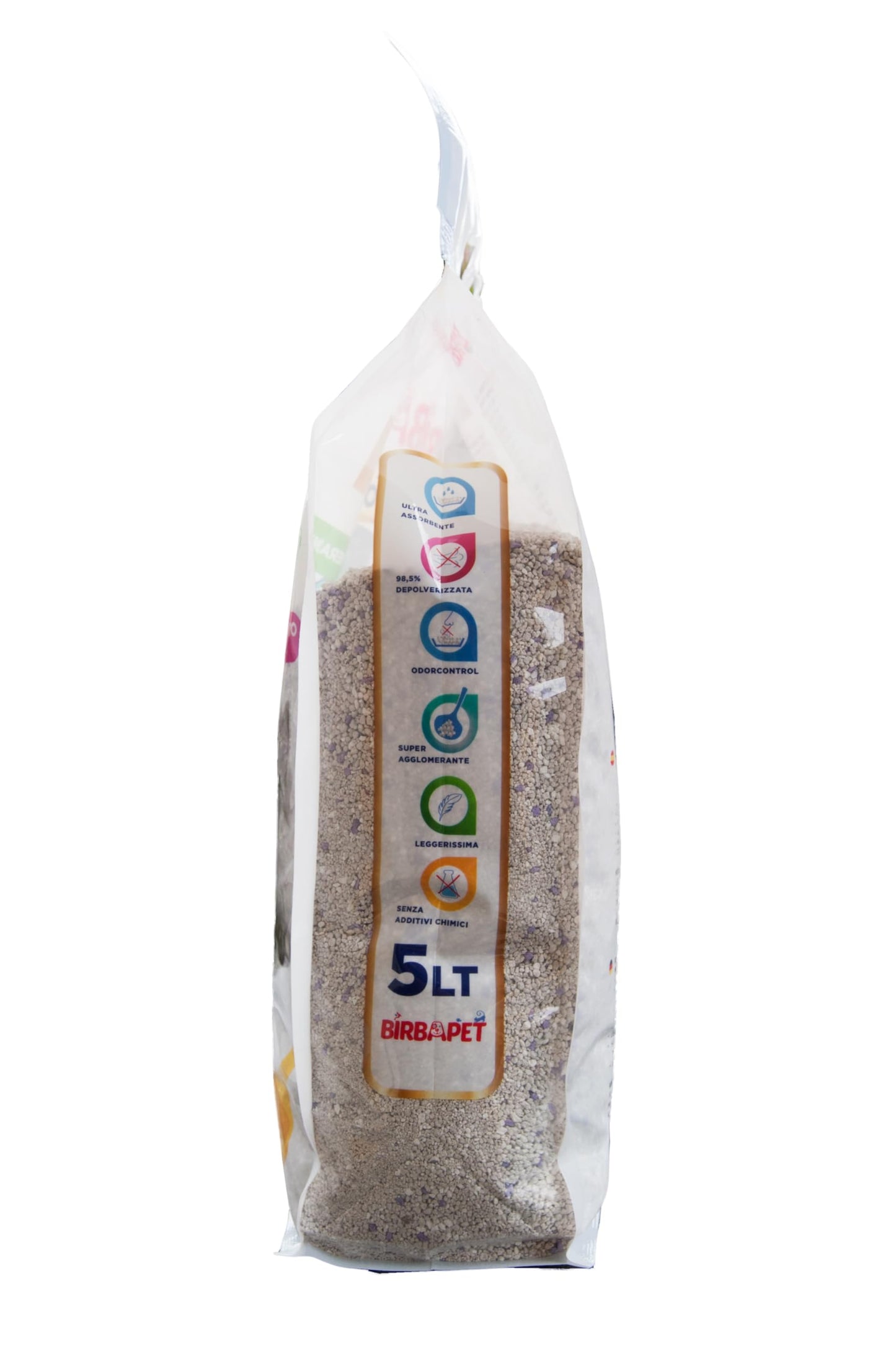 BIRBAPET - Lettiera per gatti, Bentonite Sabbia Bianca Qualità Premium, Clumping White, fine, con varie fragranze con varie fragranze 5L (Lavanda)