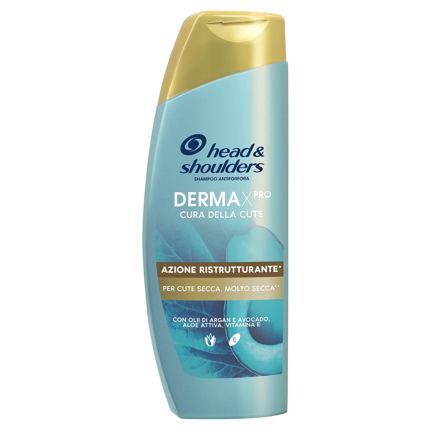 Head & Shoulders DERMAXPRO Shampoo Antiforfora Azione Ristrutturante Per La Cute Molto Secca, Con Olii Di Argan E Avocado, Aloe Attiva, Vitamina E, 225 ml