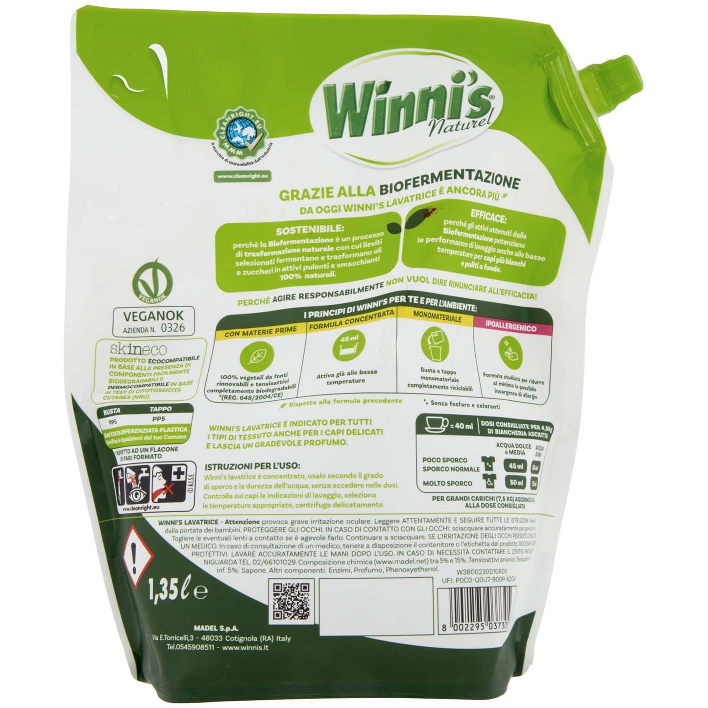 Winni's Detersivo Lavatrice Aleppo 25 Lavaggi 1350ml, 1350ml