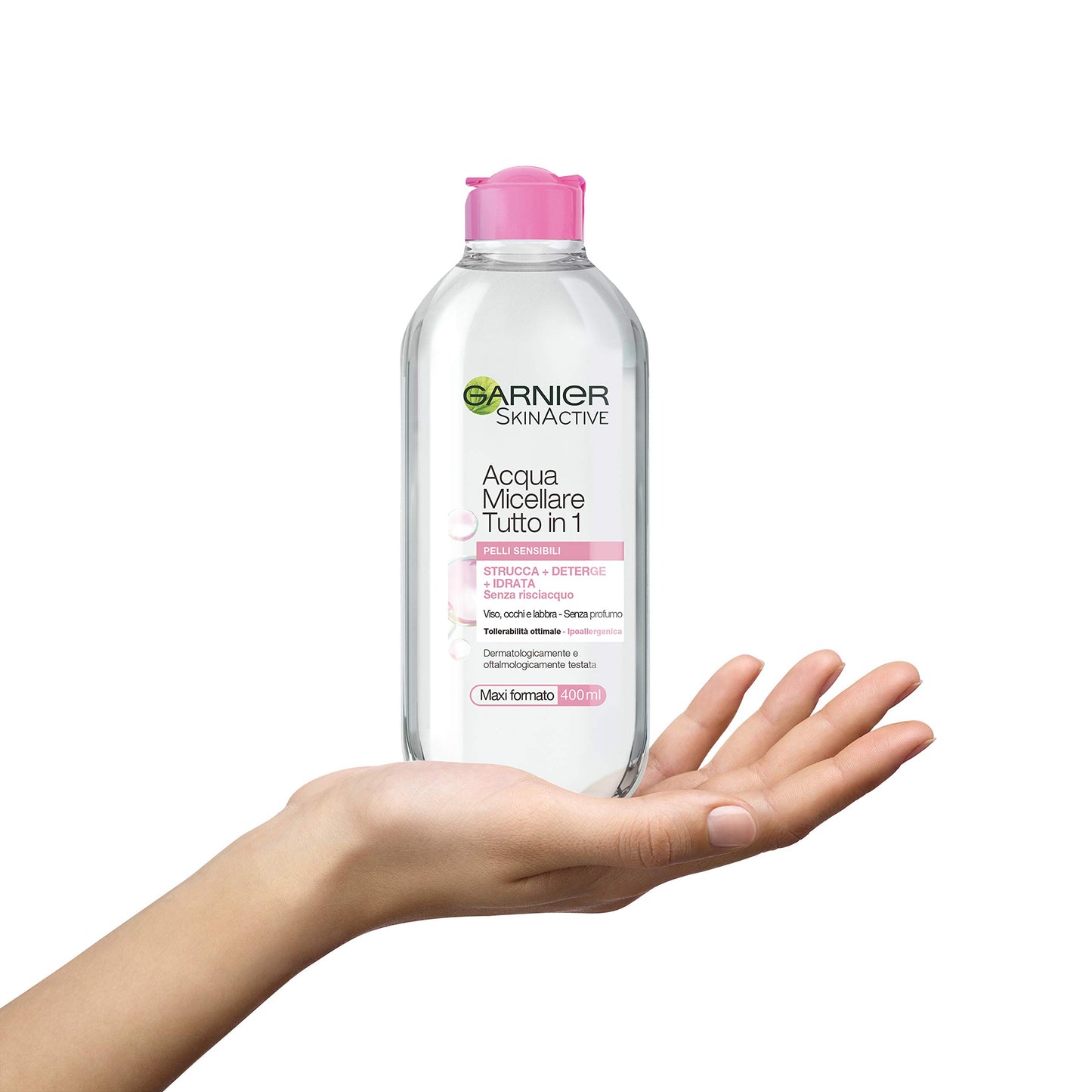 Garnier Kit Acqua Micellare Tutto in 1, Strucca, Deterge e Idrata senza Risciaquo, 2 Micellari 400 ml + Mini Micellare 100 ml, Confezione da 3