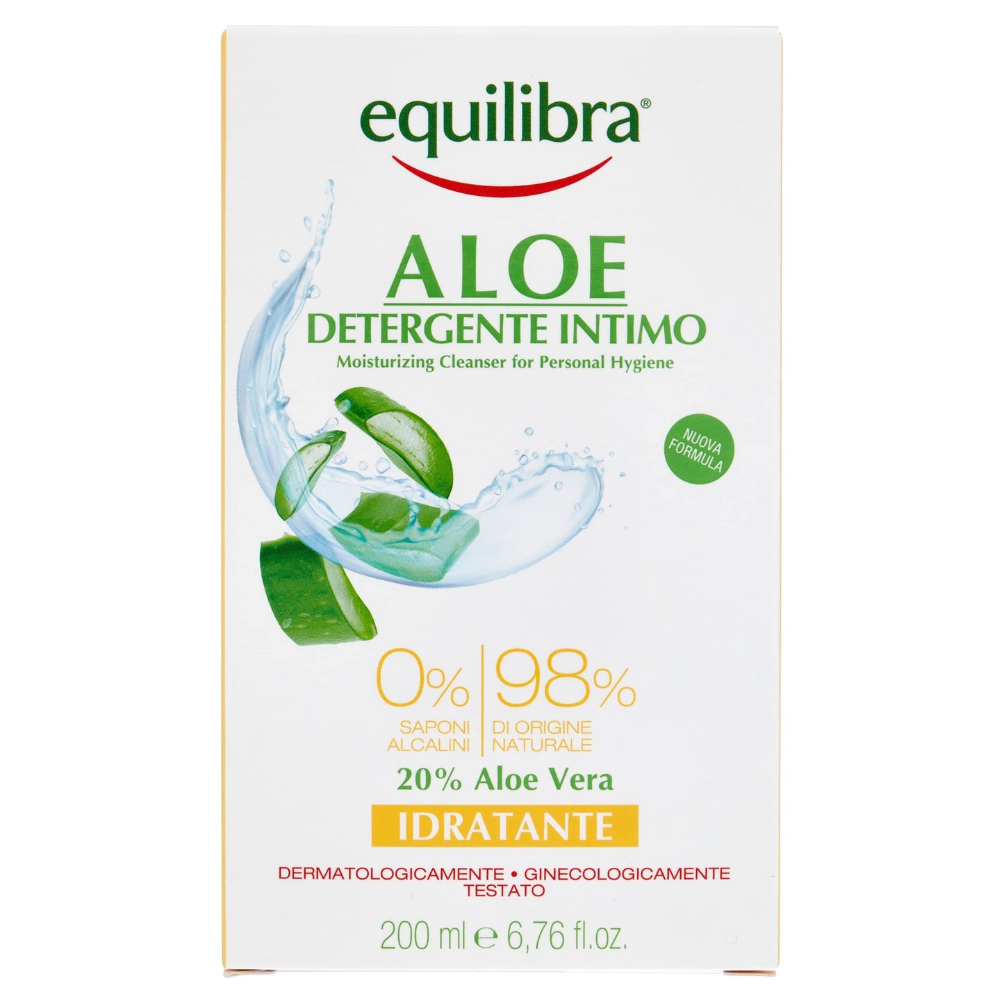 Equilibra Aloe Detergente Intimo Idratante, 200 ml