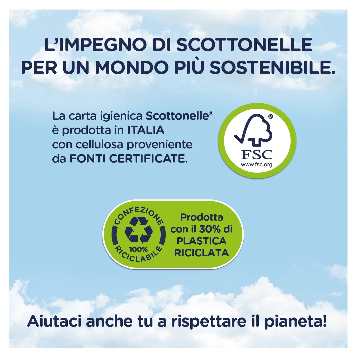 Scottonelle Carta Igienica, Morbida e Resistente, Dermatologicamente testata, Con Carta Certificata FSC, 24 Rotoli