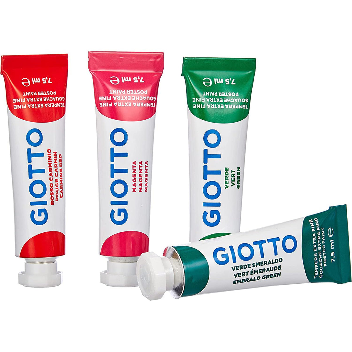 Giotto Tempera Extra Fine, Astuccio Da 12 Tempere In Tubetto, Multicolore, 7.5 Ml (Confezione Da 12)