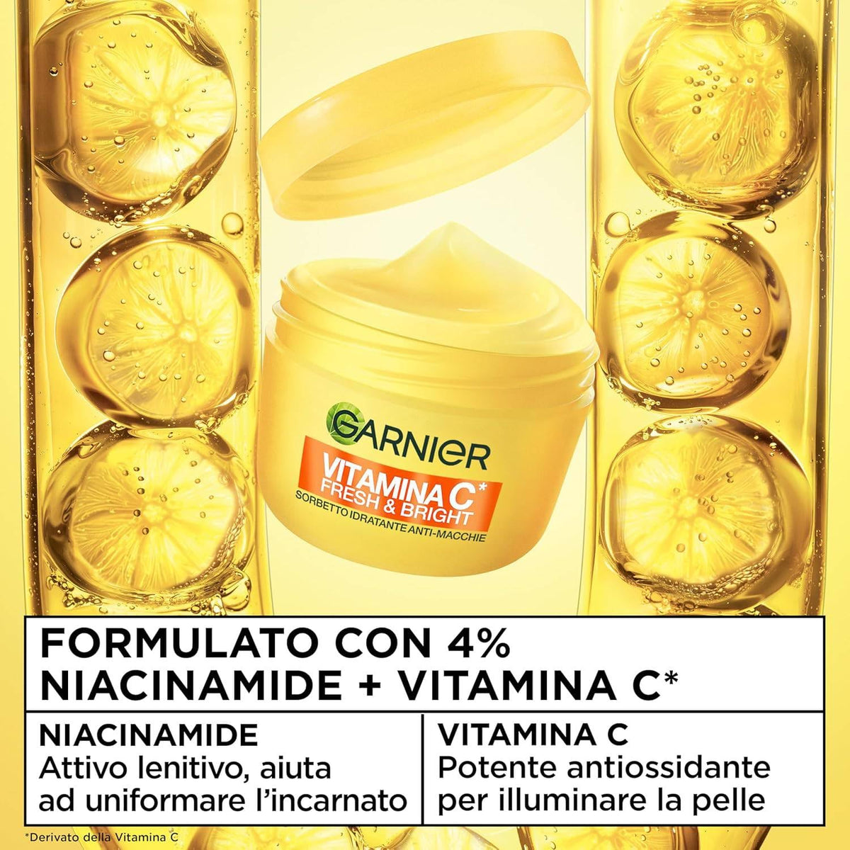 Garnier Vitamina C Fresh e Bright Crema Sorbetto Idratante Anti-Macchie, 85 ml, con Niacinamide, Texture Ultra-Leggera (6)