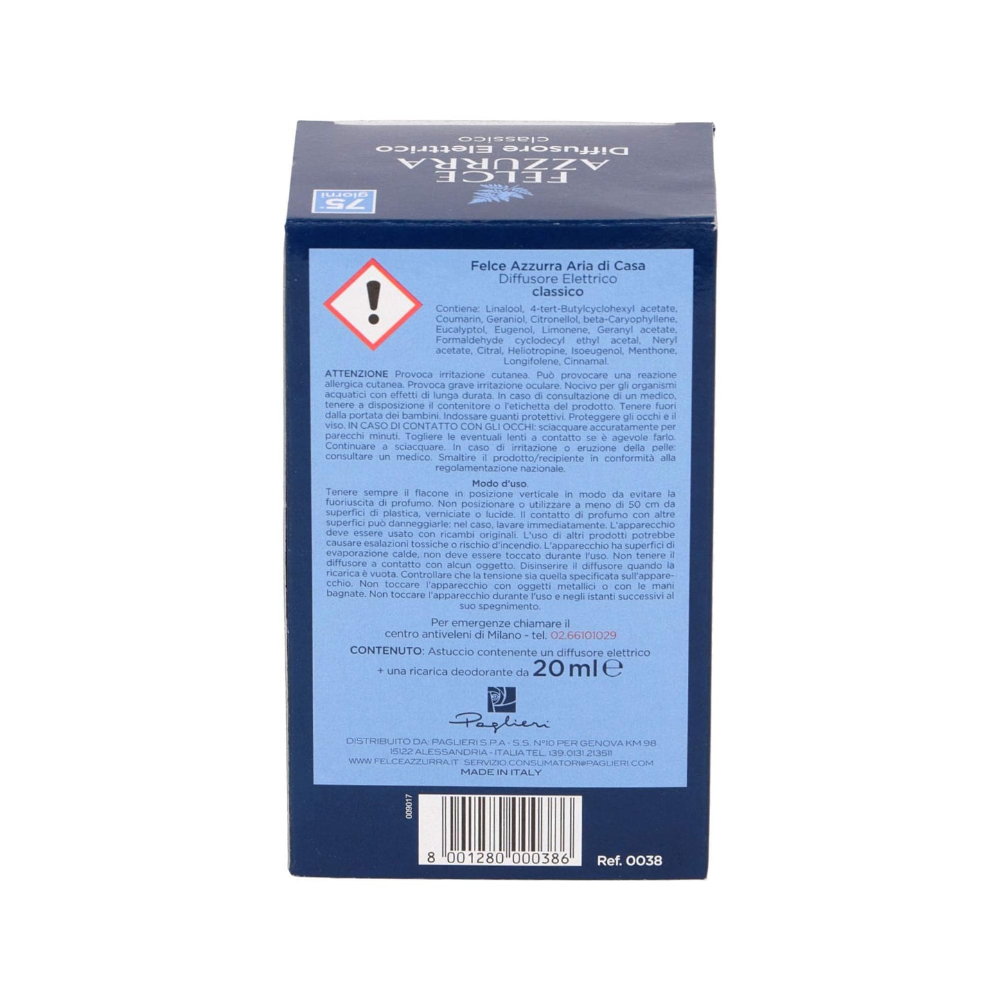 FELCE AZZURRA ARIA DI CASA ELETTRICO BASE TALCO CLASSICO 20 ML