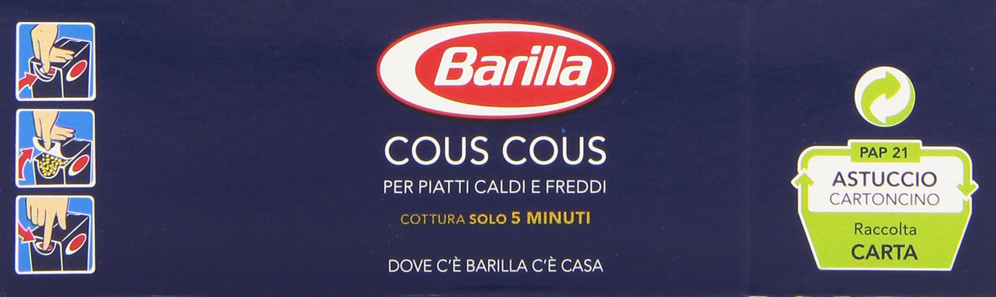 Barilla Cous Cous di Grana Media per una Cottura Veloce, Circa 7 Porzioni, - Confezione da 1.5 kg
