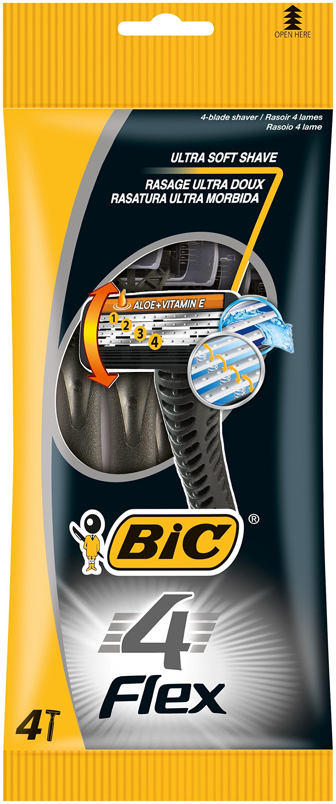 Bic Rasoio Flex, 4 rasoi