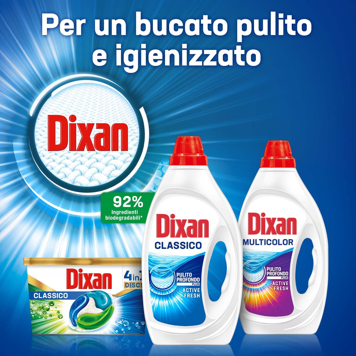 Dixan Detersivo Liquido Lavanda 19 Lavaggi, 950ml