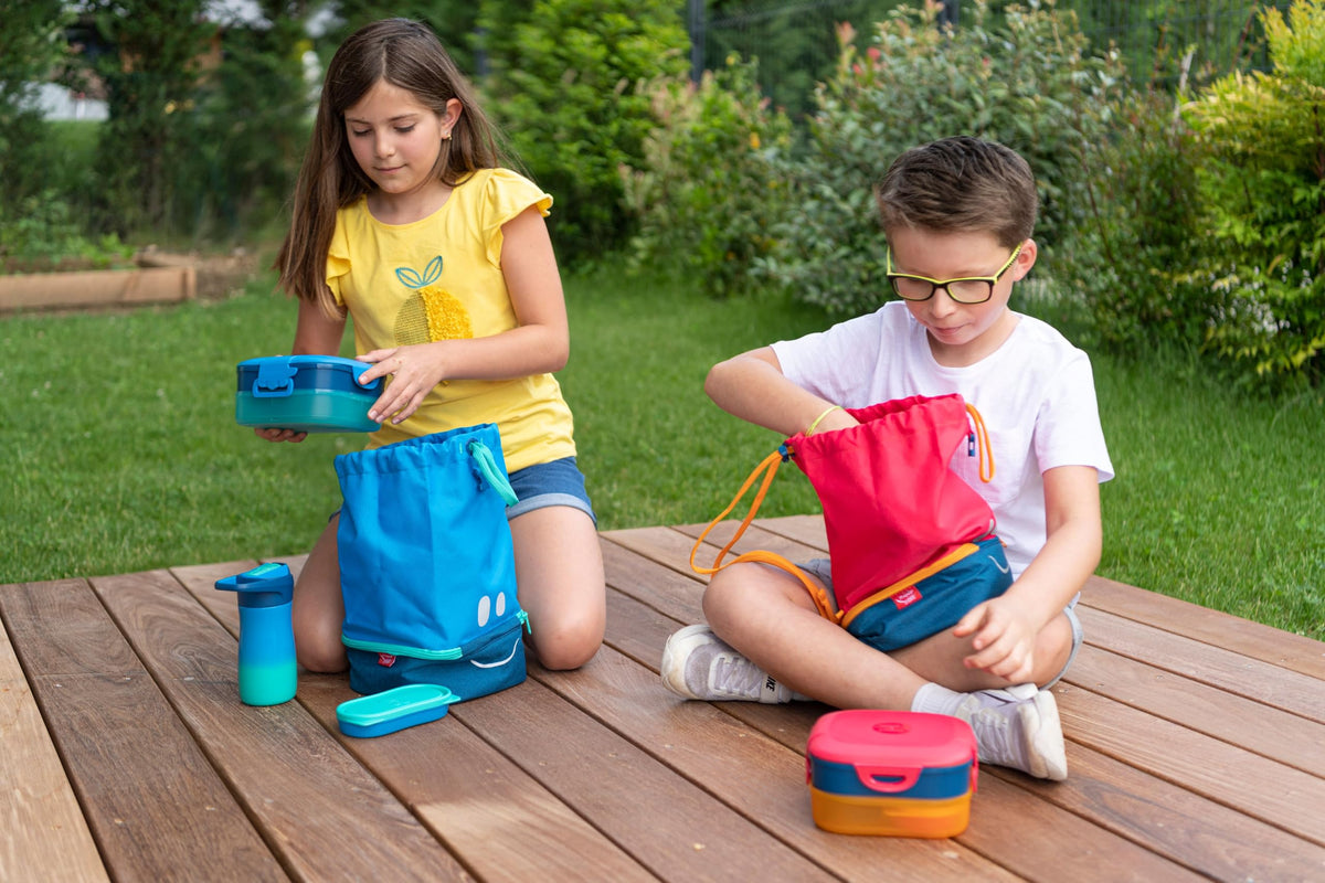Maped Picnik Concept Kids - Borraccia per bambini con cannuccia - Apertura automatica con pulsante - Facile da pulire - Corpo in acciaio inossidabile - Blu - 430 ml 871203