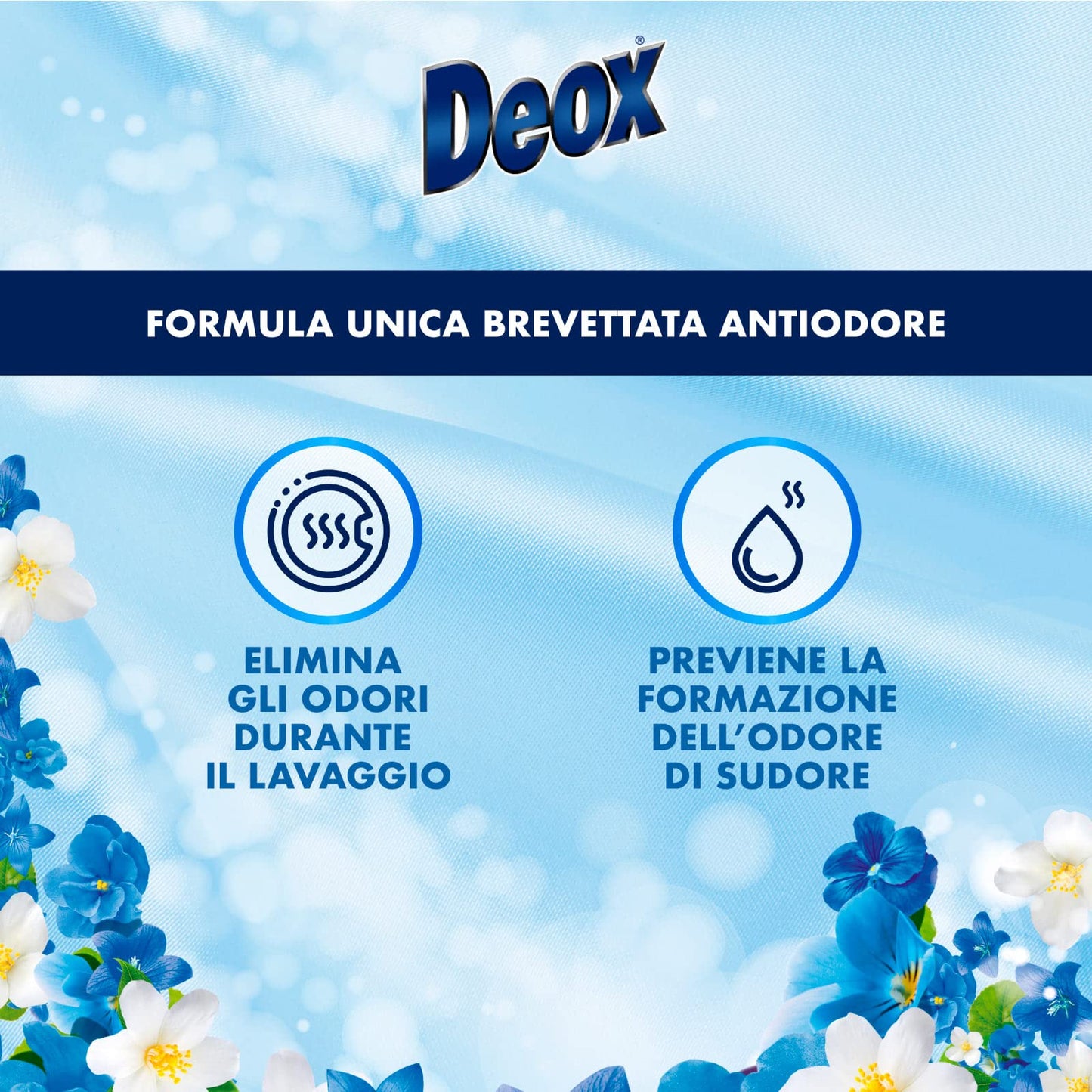 Deox - Ammorbidente Lavatrice, Capi Morbidi e Profumati, con Tecnologia Antiodore, Fragranza Soffio di Freschezza, 40 Lavaggi x 3 Confezioni