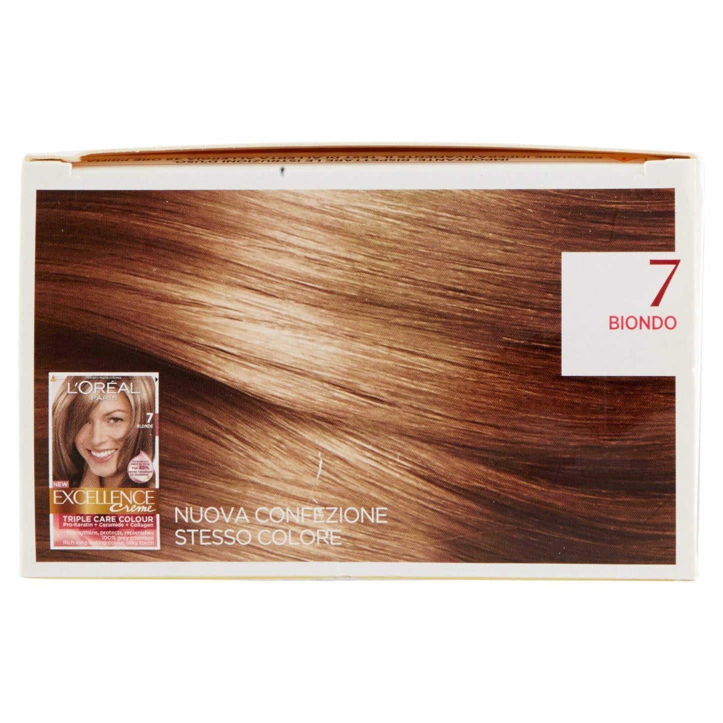 l'Oréal Paris Excellence Crema Colorante Triplo Trattamento Avanzato, 7 Biondo - 1 Pacco