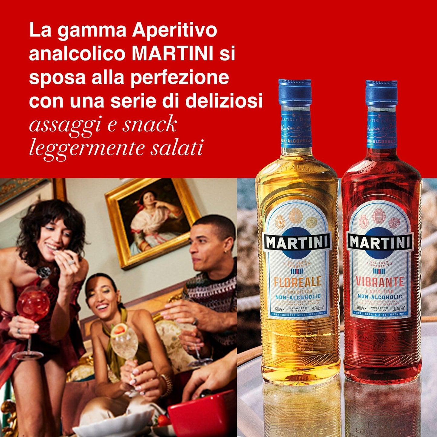 MARTINI Vibrante, 75cl / 750ml, Aperitivo Analcolico Infuso con Erbe Botaniche