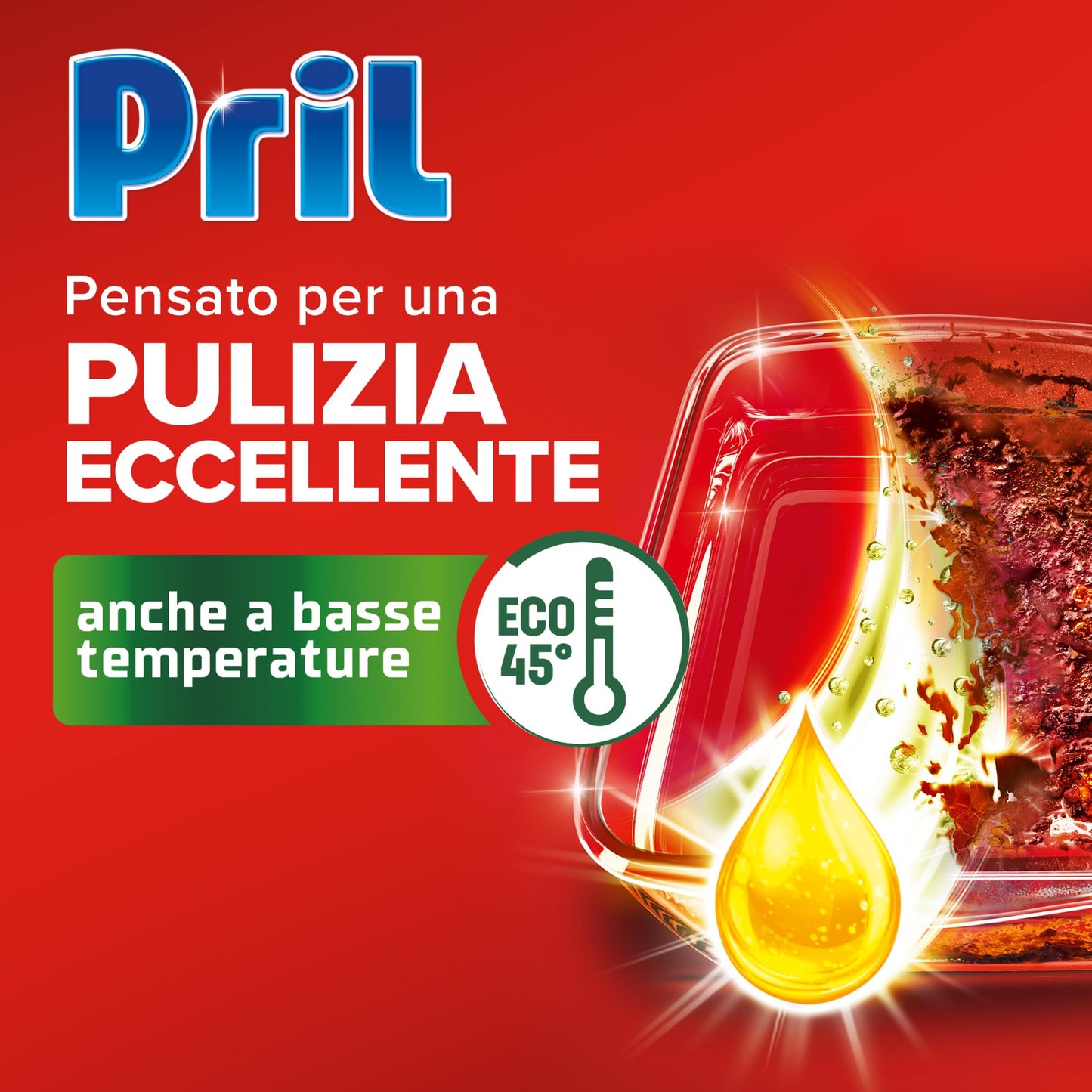 Pril Gel All in One Sciogli Grasso Detersivo Lavastoviglie Liquido Multi-Azione Sporco Difficile, 8 Confezioni da 35 lavaggi