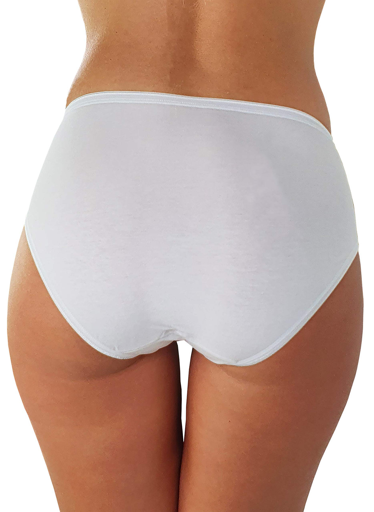 Cotonella Slip Midi Donna in Cotone Elasticizzato Art. 3940 - Confezione da 6 Pezzi - Colori Bianco E Nero