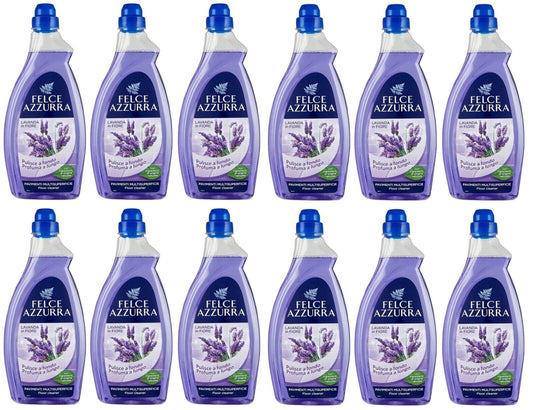 Confezione da 12 Paglieri Felce Azzurra Pavimenti Lavanda Detergente per pavimenti multipli 1 litro
