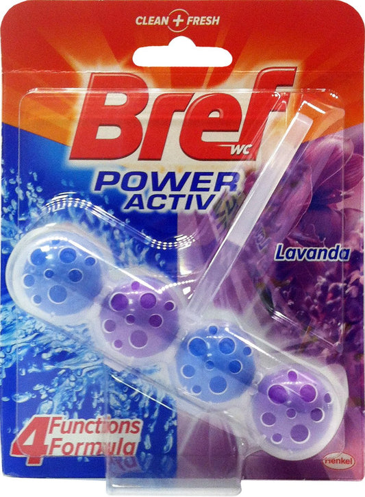 10 x BREF Wc Power Activ Tavoletta Lavanda 50 Grammi