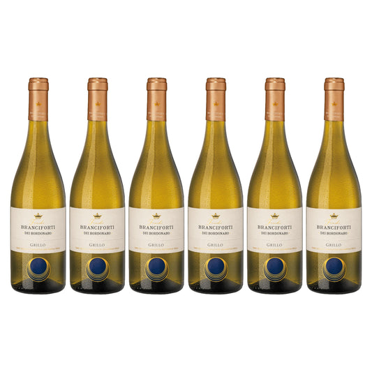 Branciforti | Vino Bianco Grillo Branciforti dei Bardonaro | Sicilia DOC Annata 2023 | Confezione da 6 Bottiglie da 750ml