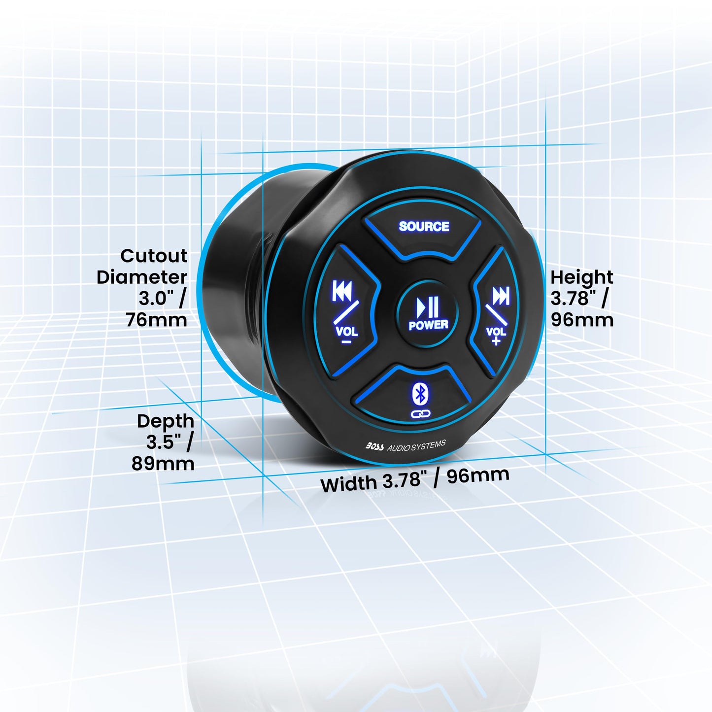 Boss Audio Lettore multimediale digitale Bluetooth marino MGR250B