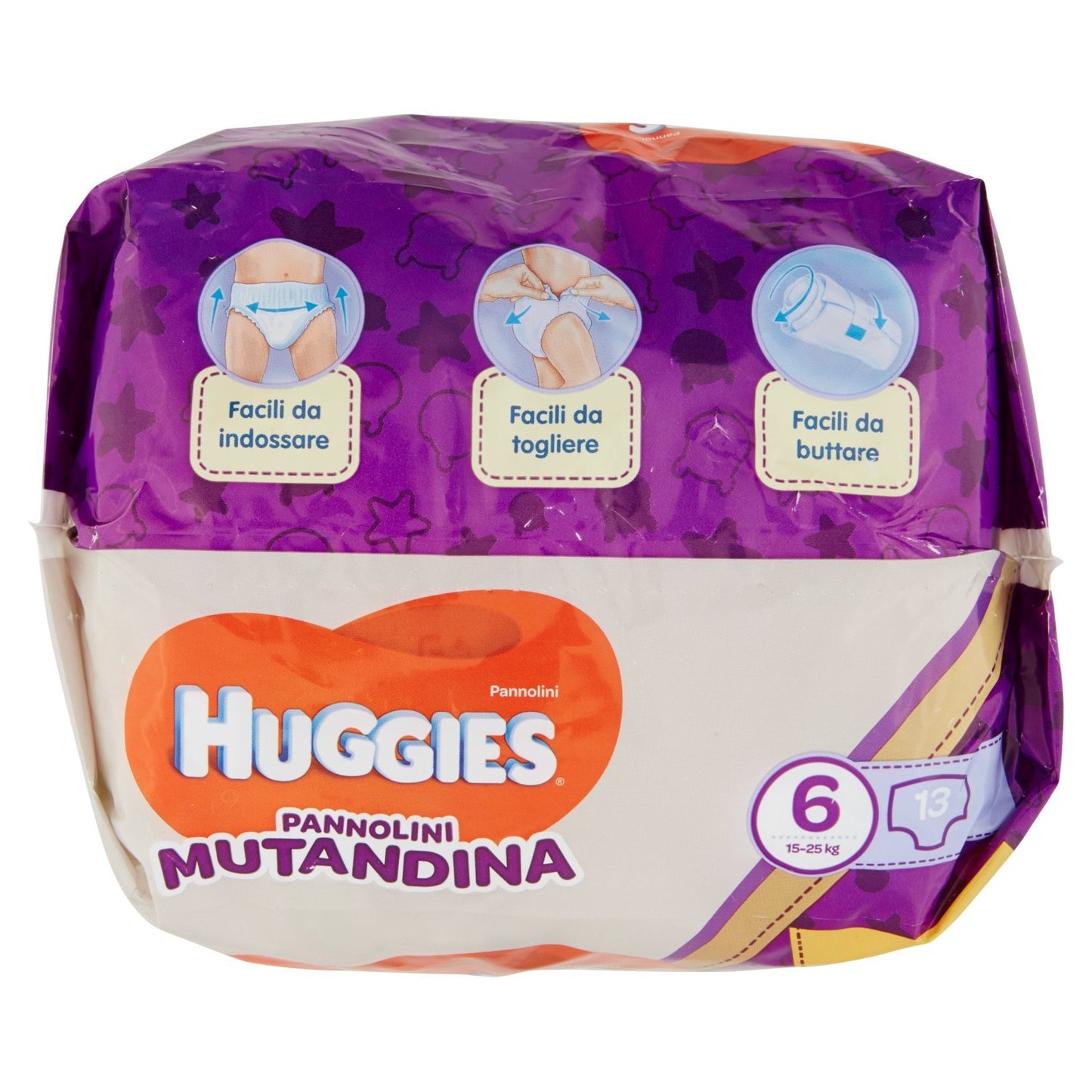 Huggies Pannolini Mutandina, Bambino/Bambina, 15 kg, 25 kg, Multicolore, 1 Pacco com 13 pezzi