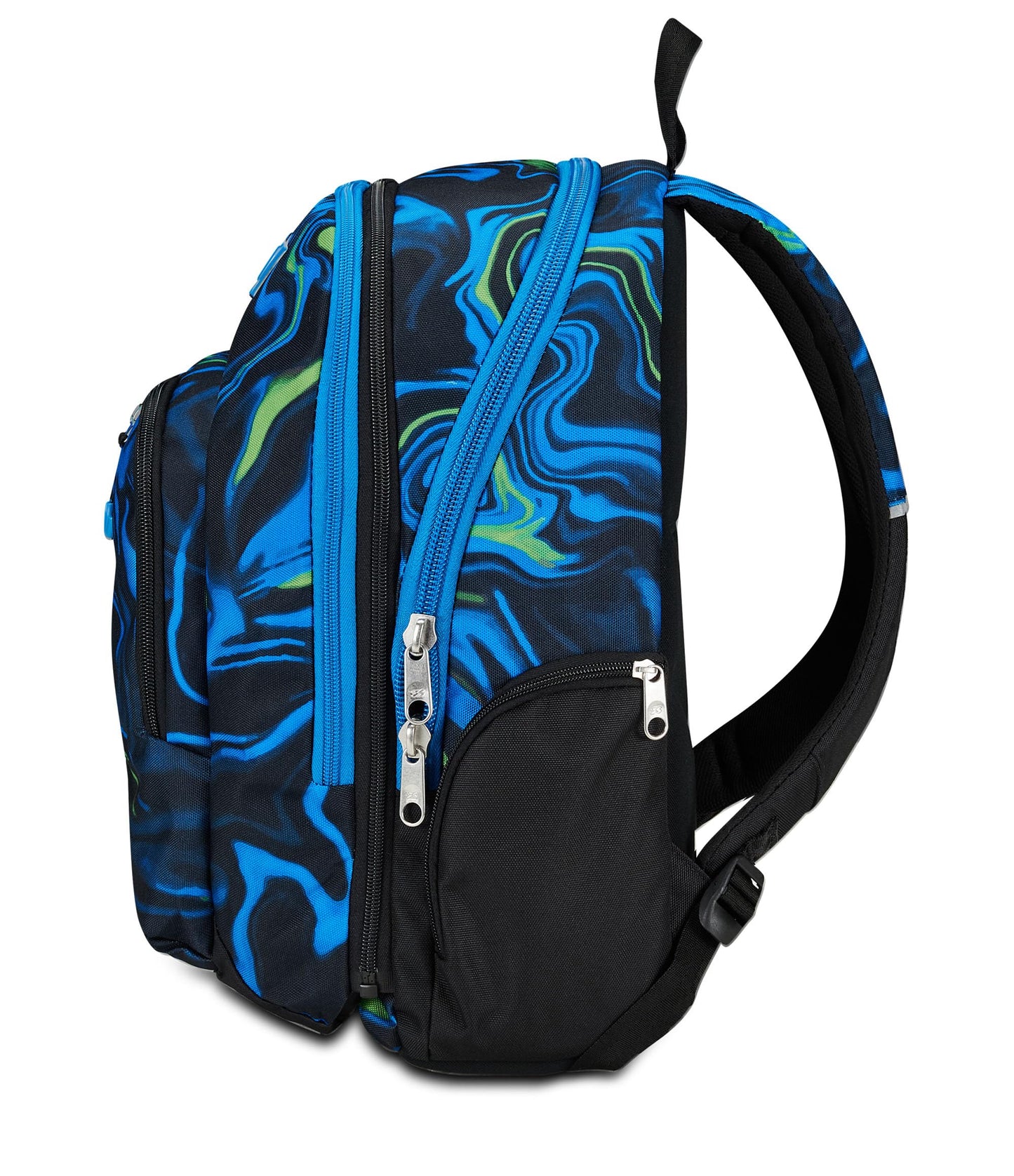 Seven Zaino Scuola Adavanced Detach, Nero Blu, Multi-Shade Boy, Doppio Scomparto Con Tasca Staccabile Uso Zainetto, Tasca Porta PC, Tasca Porta Borraccia, Zaino Medie e Superiori, Bambino Ragazzo