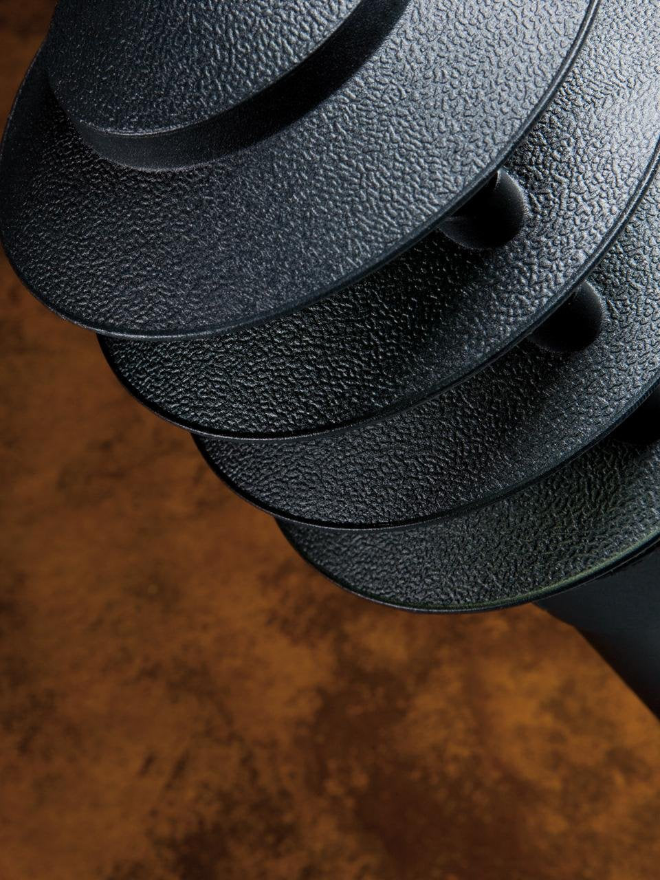 Lampioncino da esterno palo tondo da giardino 55 cm nero