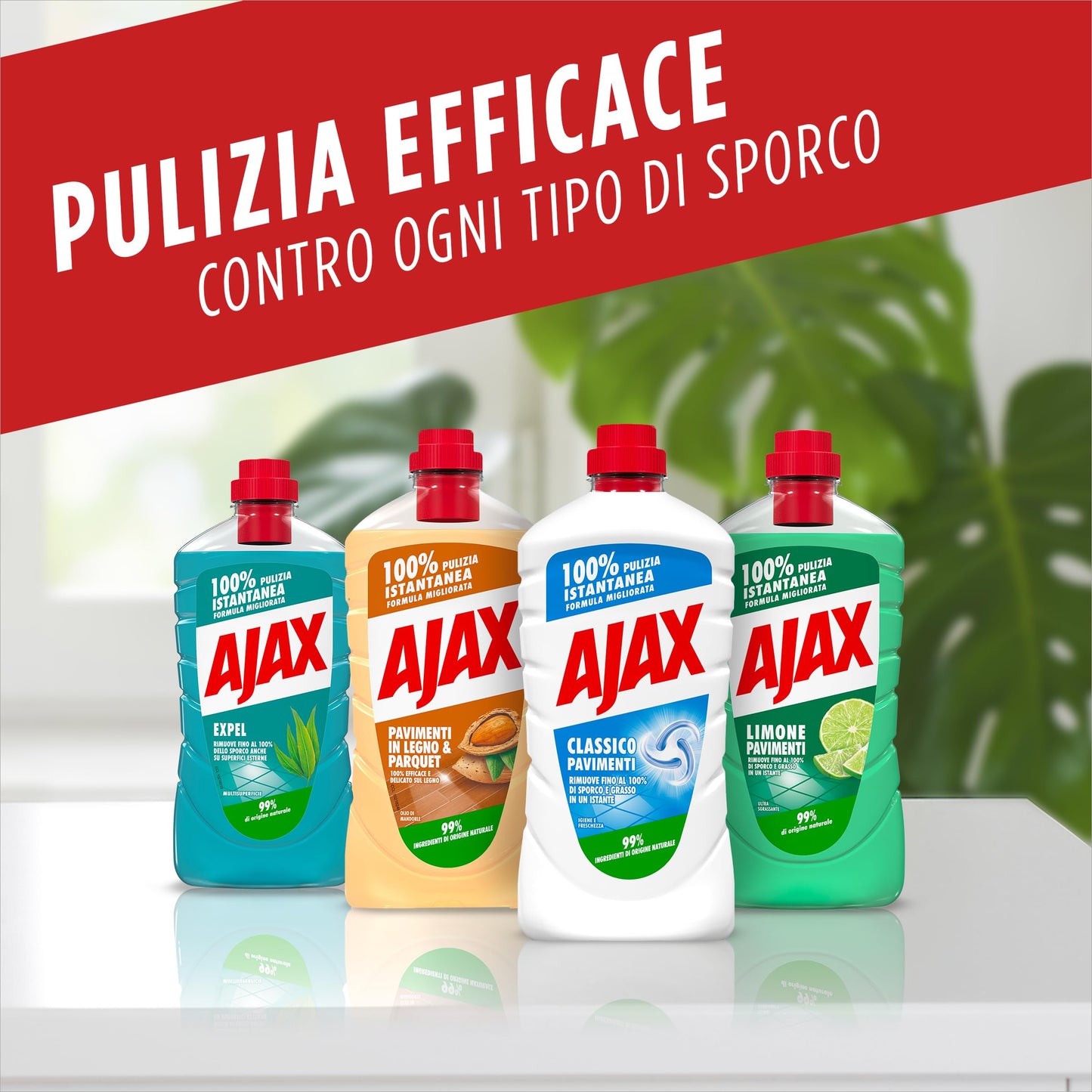 Ajax detersivo pavimenti Classico igiene e freschezza 1, 9 L