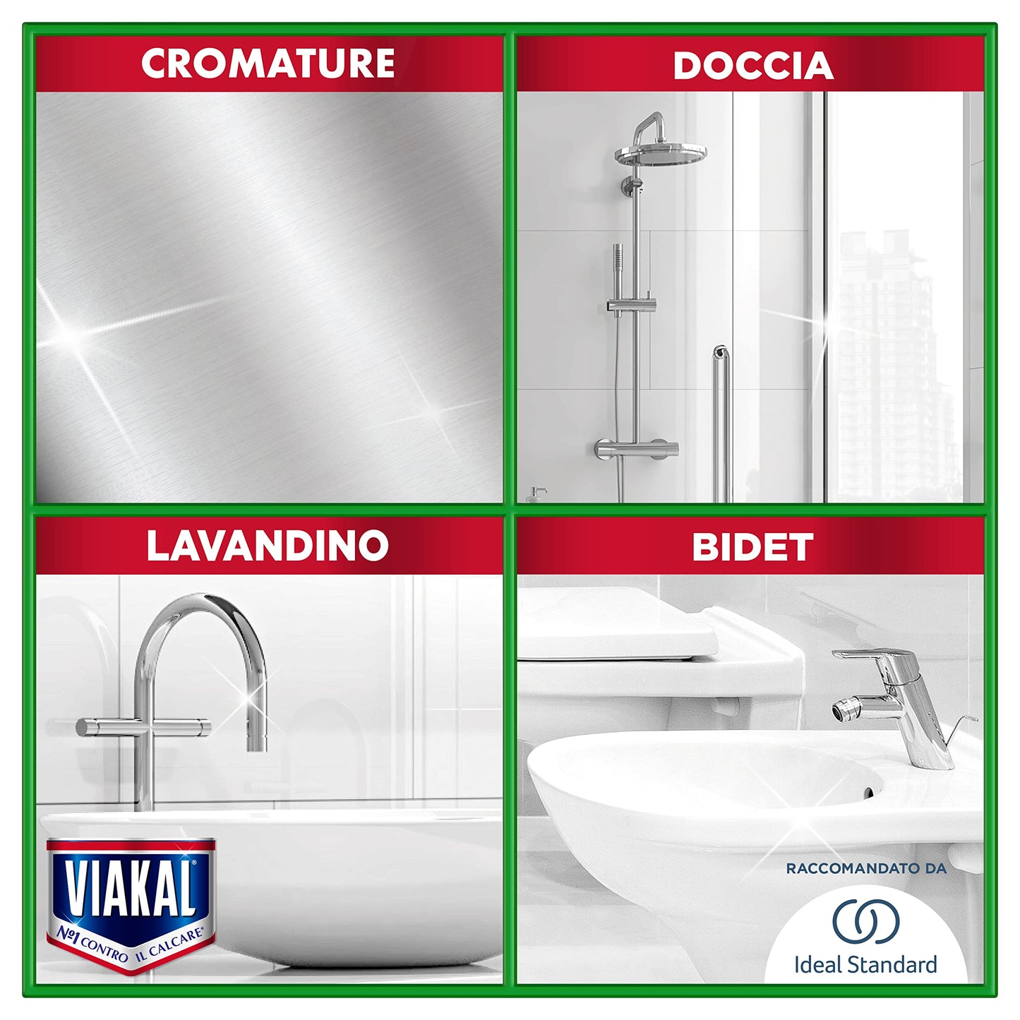 Viakal Anticalcare Detersivo Liquido Igienizzante, 10 x 470 ml, Per Incrostazioni Di Calcare Difficili In Bagno E In Cucina, Con Tecnologia Anti-goccia