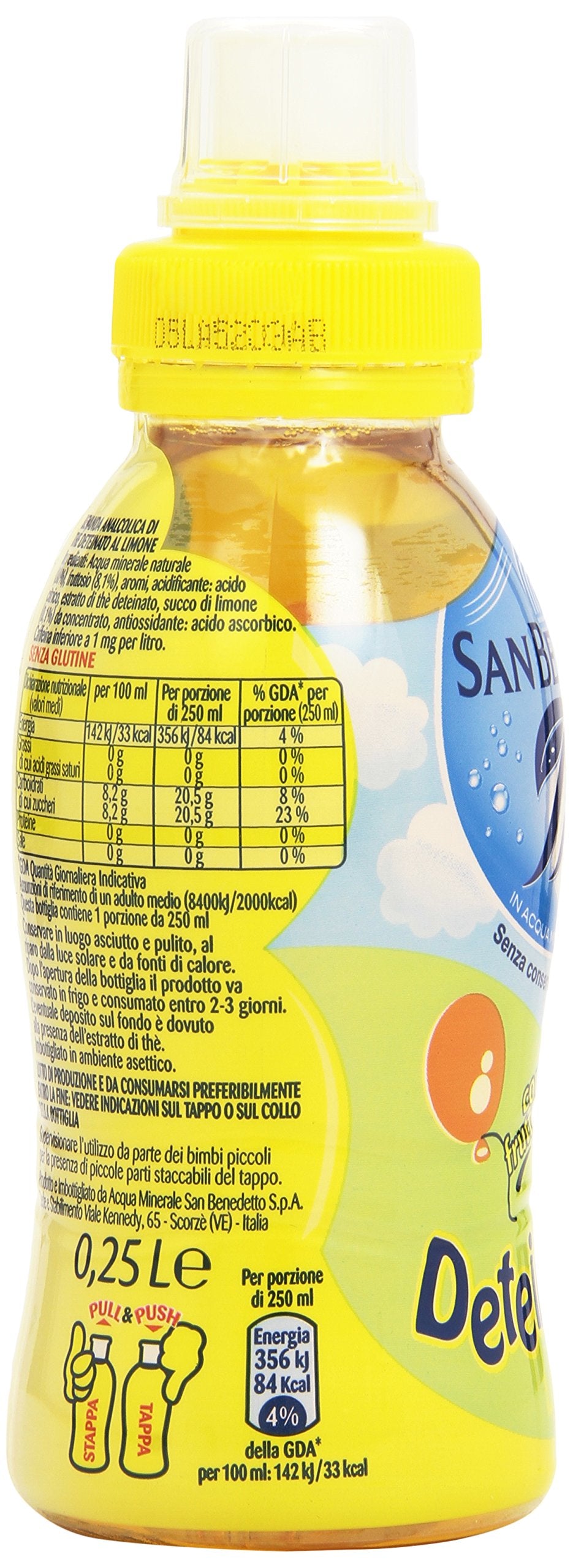 San Benedetto - Thè, Deteinato Limone - 24 pezzi da 250 ml [6 l]