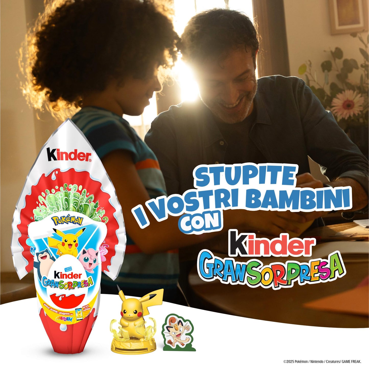 Kinder GranSorpresa Pokemon - Uovo di Pasqua Kinder 2025, Finissimo Cioccolato al Latte con Sorpresa Pokemon, Idea Regalo Pasqua, 150 Grammi