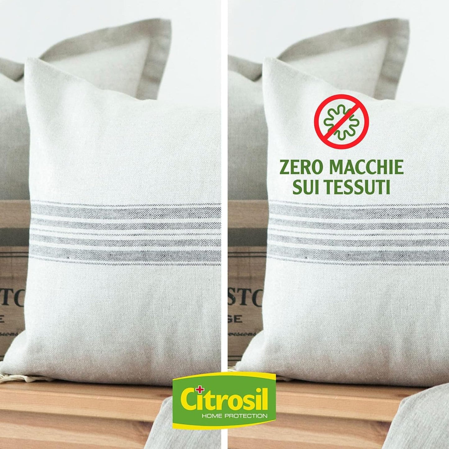 Citrosil Home Protection, Spray Igienizzante con Vere Essenze di Menta, Rimuove Germi e Batteri, Zero Macchie sui Tessuti, Elimina i Cattivi Odori, 300 ml x 4 Pezzi