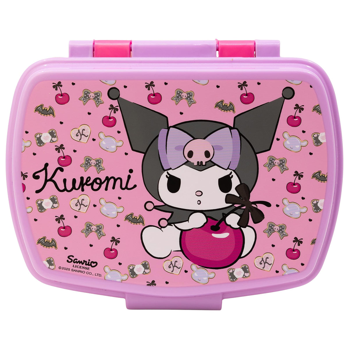 STOR Porta Merenda Bambini Kuromi, Lunch Box Rettangolare 1333ml, Senza BPA, Plastica Resistente, Ideale per Scuola e Spuntini