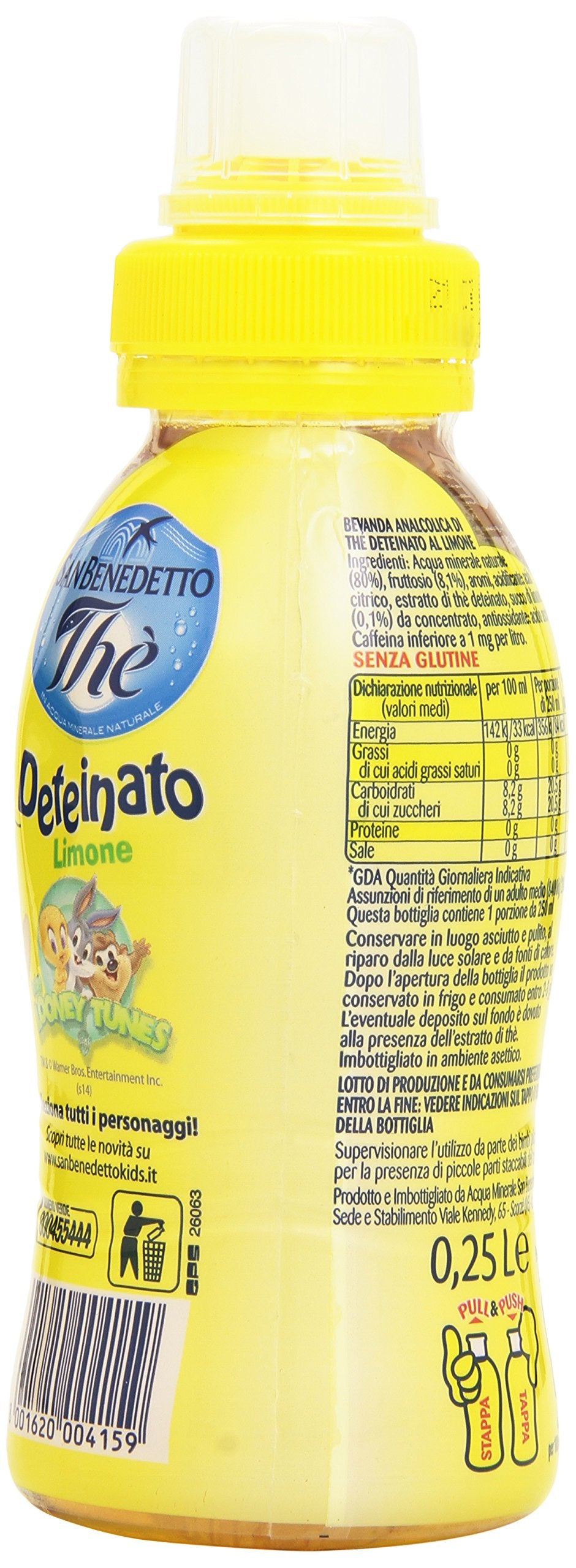 San Benedetto - Thè, Deteinato Limone - 24 pezzi da 250 ml [6 l]