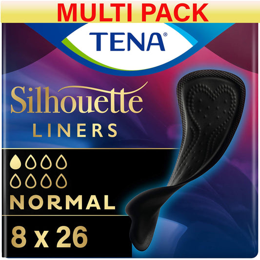 Tena Silhouette Noir Liners Normal - 8 confezioni da 26