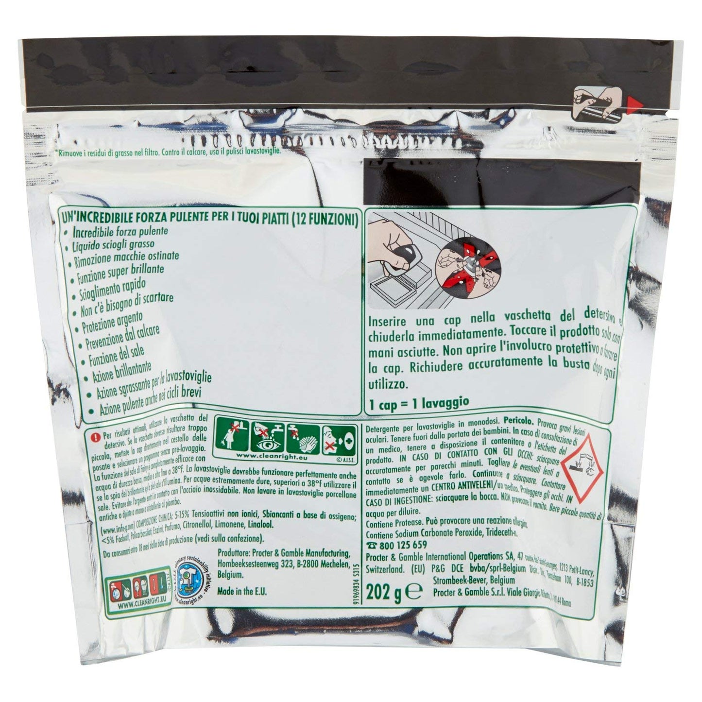 Fairy Platinum Plus Tutto in Uno Caps per Lavastoviglie, 13 Capsule